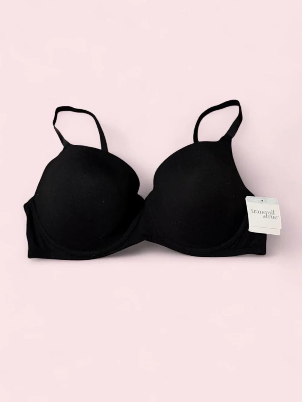 Tranquil & True Black Padded Underwire Bra — Everyday Smooth Support